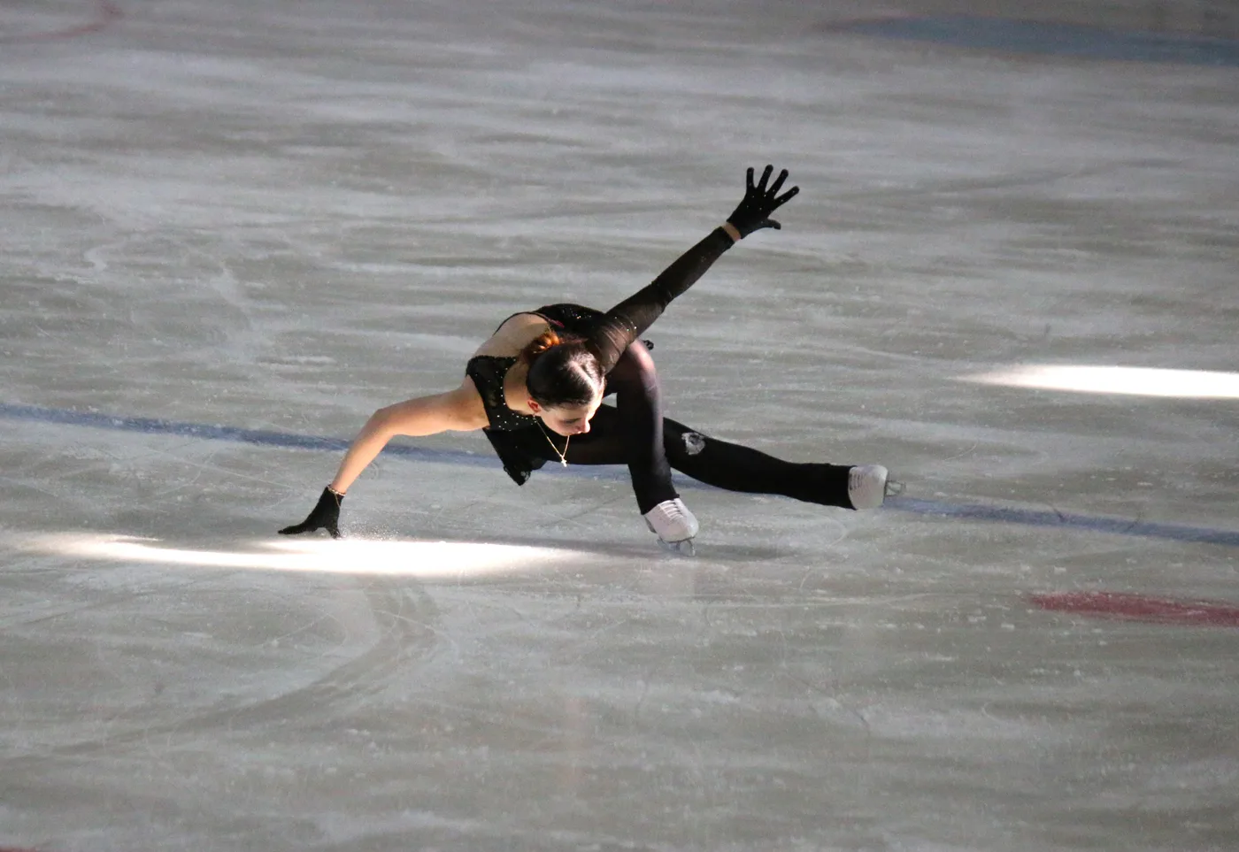 Patineuse en gros plan