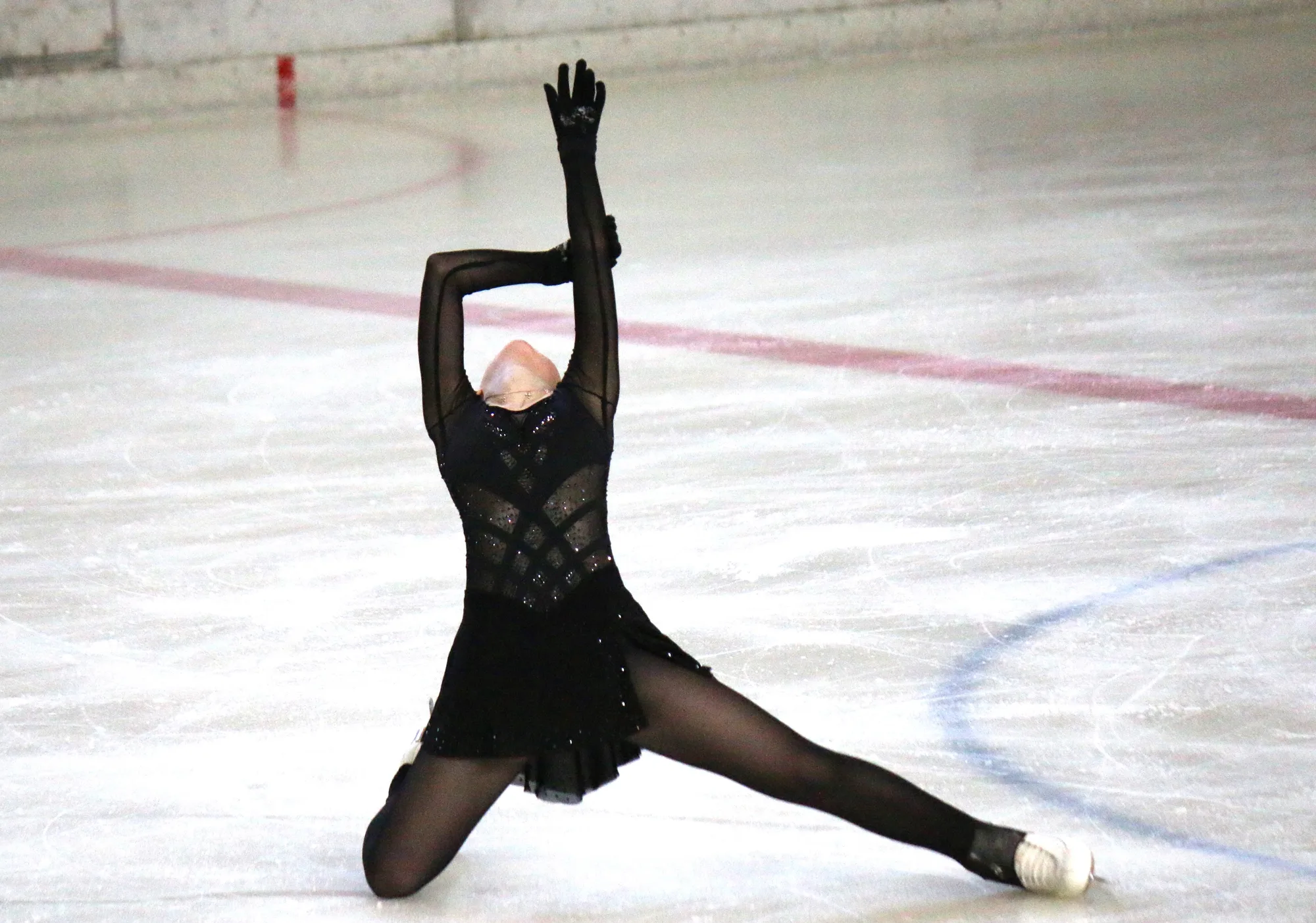 Patineuse en plein élan